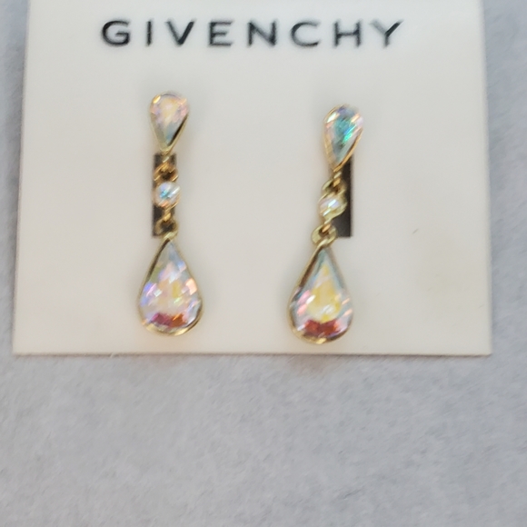 Givenchy  Teardrop  Multifaceted Crystallized W/ Swarovski Earrings - Picture 8 of 8